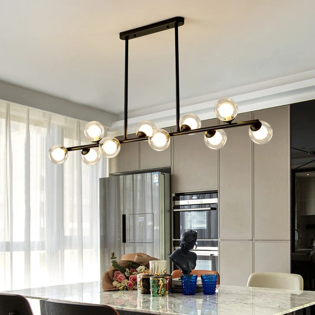 MOLECULE HANGING LIGHT - BLACK