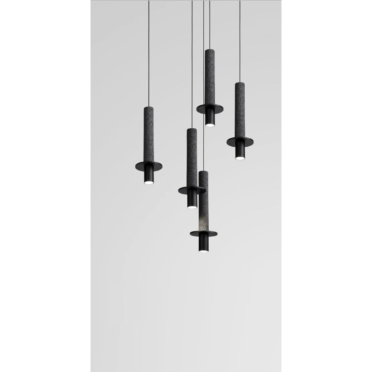 CANDLE HANGING LIGHT-BLACK